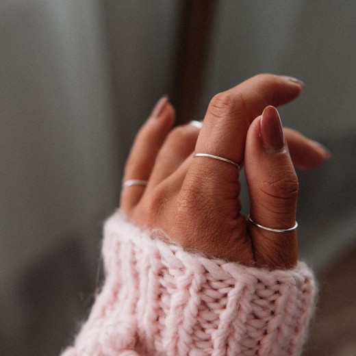 ring chevalier plated silver minimal jewelry bantouvani unisex women gift simple